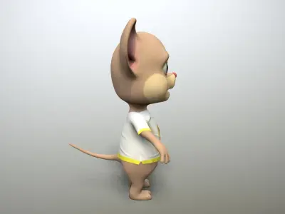 cartoon mouse Low-poly 3D model shop