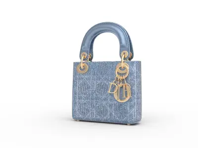 bag-Dior dior bag denim Low-poly 3D model