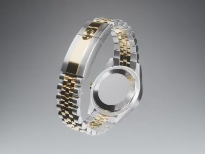 Wristwatches - Rolex datejust golden  3D model