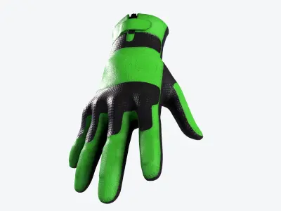 Motorcycle Gloves Low-poly 3D model