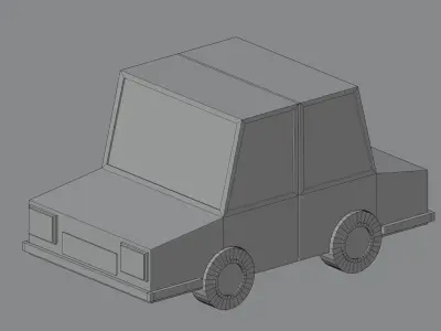 Car Sedan Low Poly Low-poly 3D model