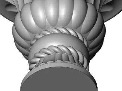 Decorative Vase and Urn with rope motifs 3D print model