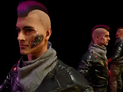 scarpunk unreal engine 4 Low-poly 3D model
