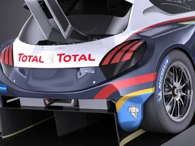 Peugeot 208 T16 Pikes Peak 2013 VRAY 3D model