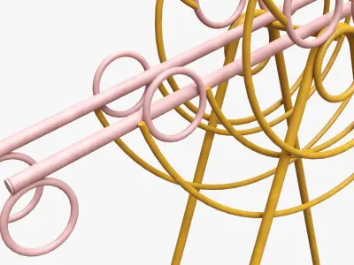 Outdoor playground balancer 3D model