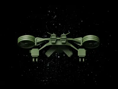 Sci-Fi Spaceship Low-poly 3D model by pmvch
