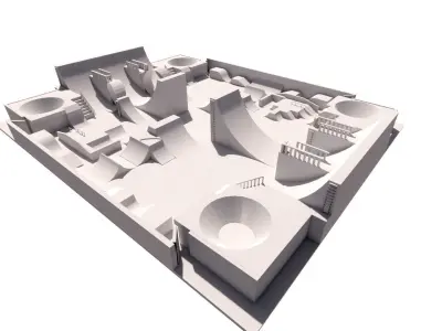 Skatepark-Skate Park PACK 3D model