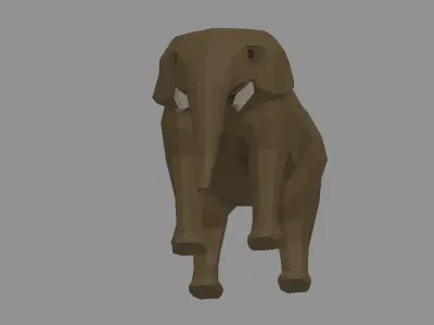 Low Poly Elephant 3D model