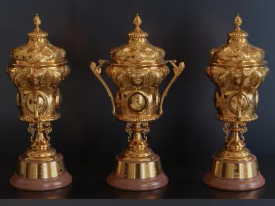 F1 Trophy -British GP Trophy Low-poly 3D model