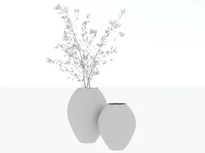 Rustic Vases 3D model