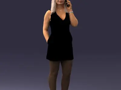 000333 Woman Talking on Phone 0122 3dp 3D print model
