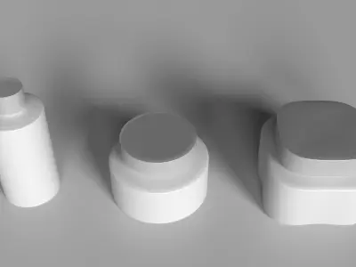 Bathroom Container Set Free 3D model