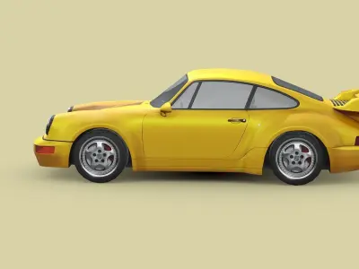 Porsche 911 Carrera RS Low-poly 3D model