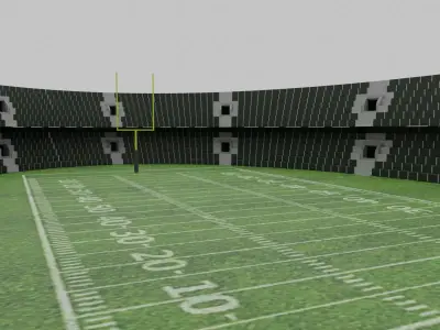 American Football Stadium Low-poly 3D model 7