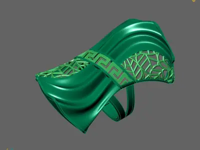 Women Long Ring Ready STL 3DM Models Womens Ring Long models 3D print model buy