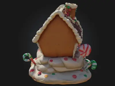 Gingerbread Dreamhouse  A Whimsical World of Sweetness 3D model