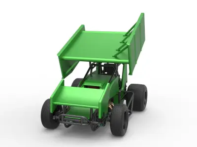 Winged Sprint car Scale 1 to 25 3D print model