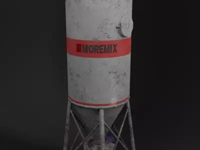 Low poly silo moremix Low-poly 3D model