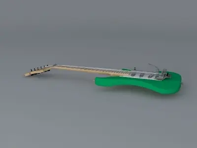 Washburn Nuno Bettencourt N5 Green model guitar Free 3D model