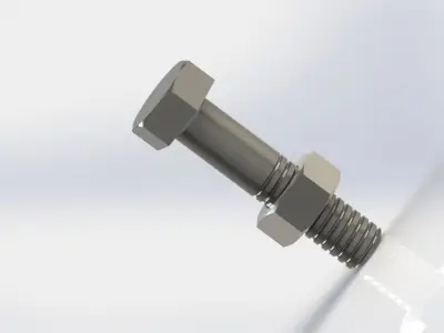 Bolt and Nut 3D model
