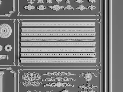 Classic Architectural Ornament Kit Low-poly 3D model