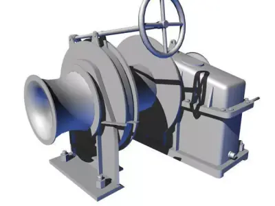 Marine Bow Winch Free 3D model