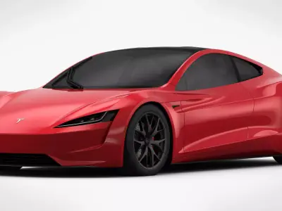 Tesla Roadster 2020 Detailed Interior 3D model