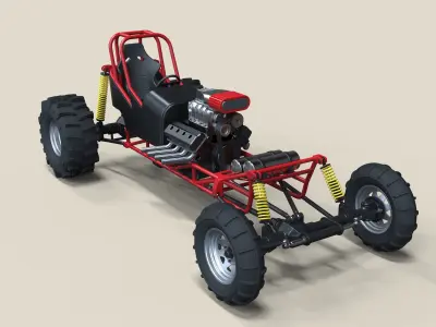 Mud dragster 3D model