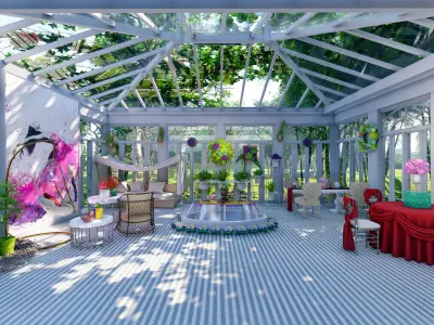 Modern Outdoor Coffee Shop  3D model