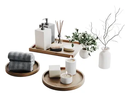 Decorative Set 011 3D model shop