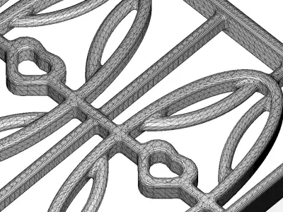 Exquisite Window Grill 3D print model