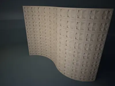 08 ARABIC PATTERN WALL Low-poly 3D model