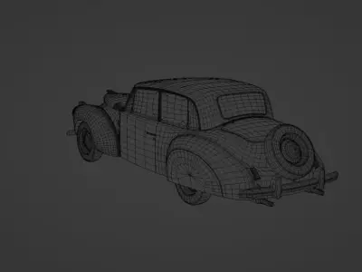 car the godfather Low-poly 3D model