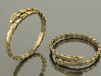 Serpenti Bvlgari Snake Bracelet 3D print model