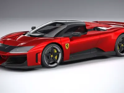 Ferrari F80 2025 LowPoly 3D model