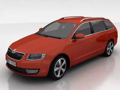 Skoda Octavia 3 Combi Low-poly 3D model