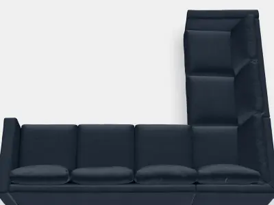 VIMLE Corner sofa 5-seat 7 Low-poly 3D model