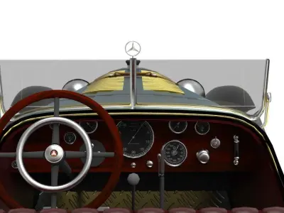 Mercedes Benz SSK  Low-poly 3D model