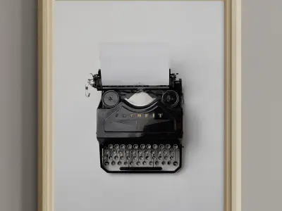 Frames with Minimalist Artworks 3D model