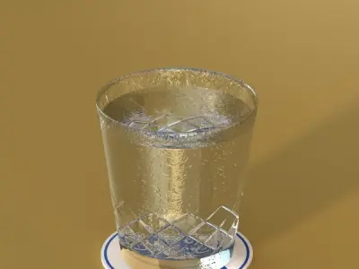 Vodka Cocktail Glass 3D model