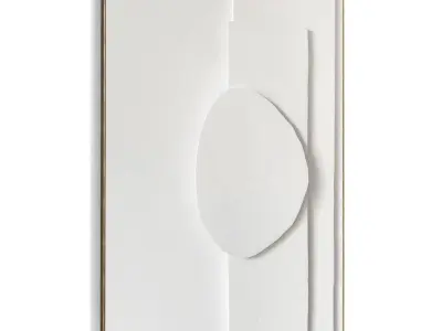 Plaster Two Photo Frame 494 Low-poly 3D model