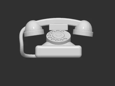 Miniature classic phone for model making 10th and 25th scale 3D print model