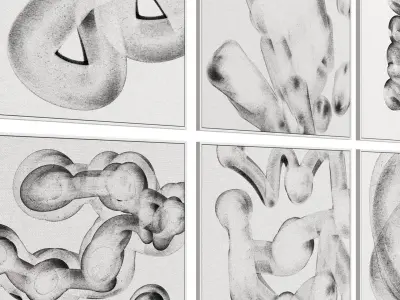 6 Abstract Frames Set 008 3D model
