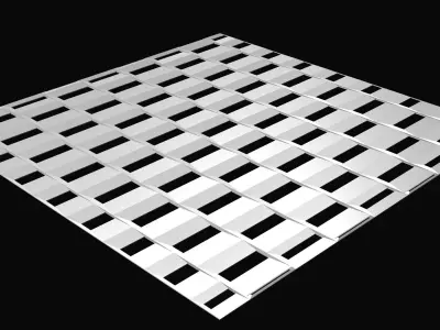 3D Perforated panel with 22 percent opening 25O09 3D model