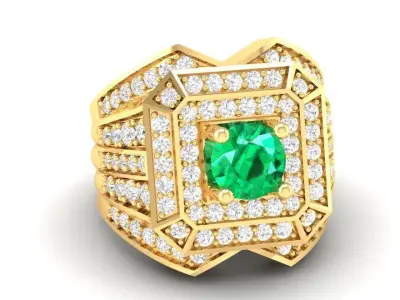 LUXURY DIAMOND RING FOR MEN 325 3D print model