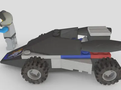 Rocket Racer from Lego Racers 1999 game Free low-poly 3D model