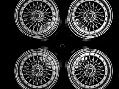 1 to 24 scale car rims 3D print model purchase