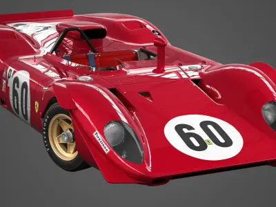 Ferrari 312 P Spyder 0868 - Classic 3D model