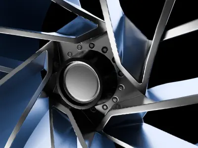 Awesome Rim and Tire 12 Low-poly 3D model