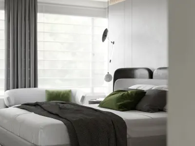 Bedroom interior scenes 3D model V3